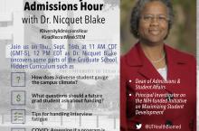 photo of Dr. Blake. and scheduling details of the twitter chat @youinthelab. Chat date scheduled for Thursday, September 16 at 11 AM CDT (GMT-5).